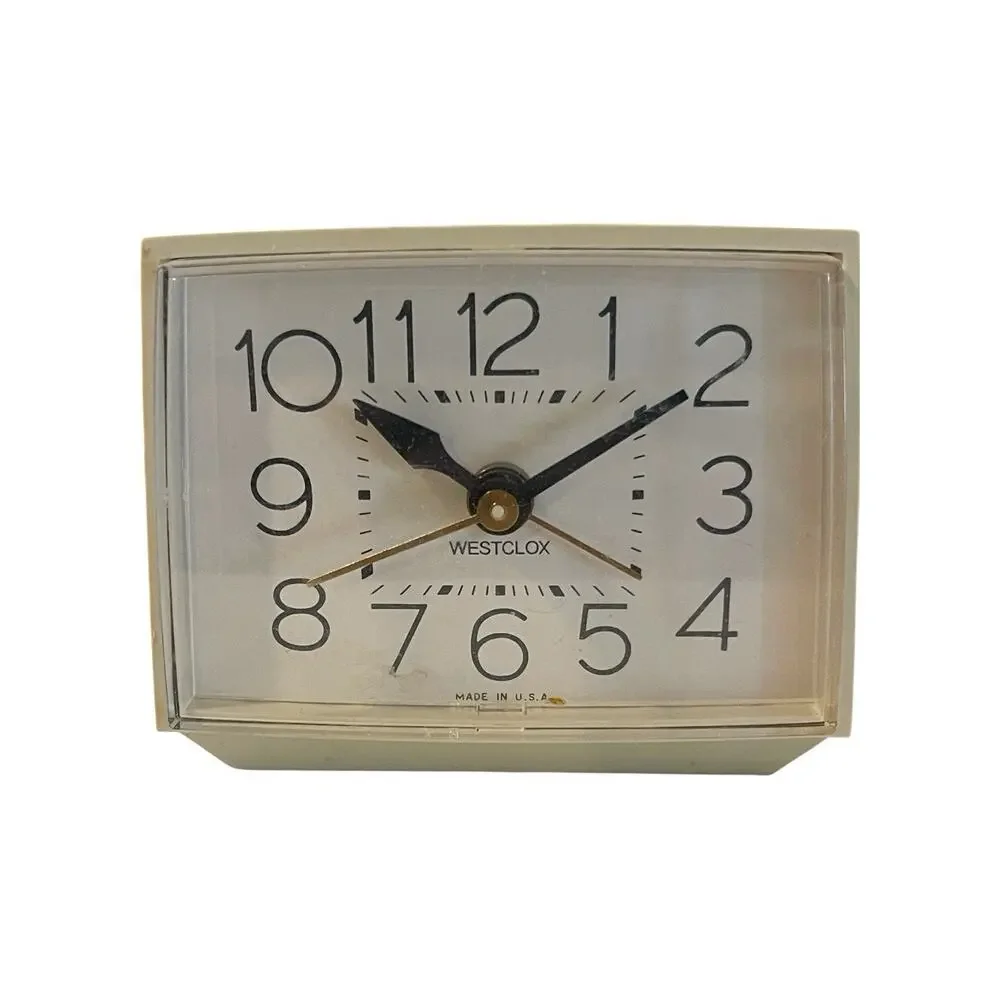 Vintage Westclox Bold II Electric Alarm Clock Model 22189 Ivory Made in USA